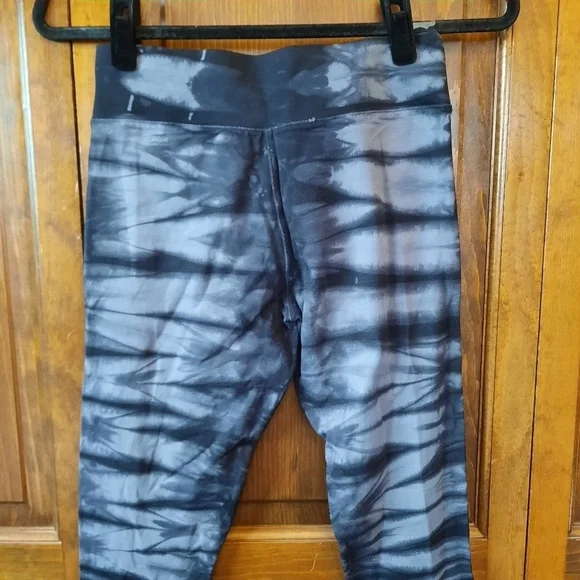 Nux black gray tie dye full length activewear workout yoga leggings - Picture 8 of 10